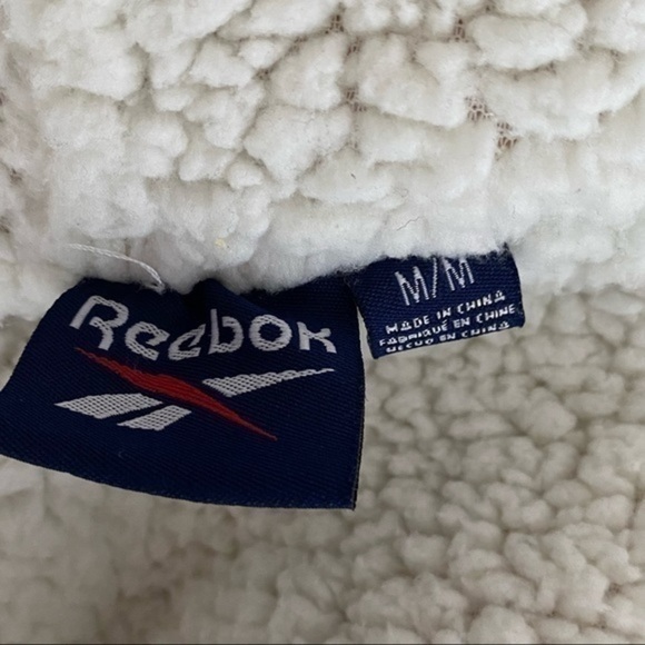 Reebok Blush Pink Sherpa Zip Up Hoodie Fleece Jacket Athletic Athleisure M Cozy - Picture 6 of 7